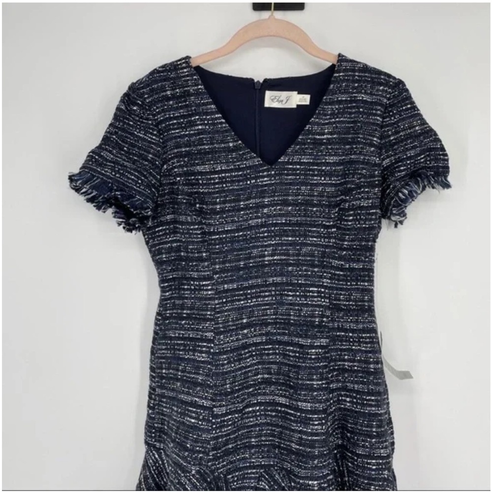 ELIZA J Blue and Black Dress Size 12 - Picture 3 of 5